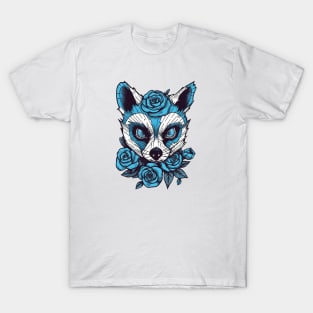 Blue rose raccoon T-Shirt